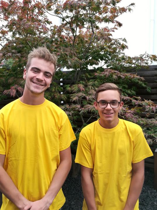 Wir begrüßen ganz herzlich unsere neuen  Auszubildenden, Nicklas Bauer und Joel Himmelsbach. 